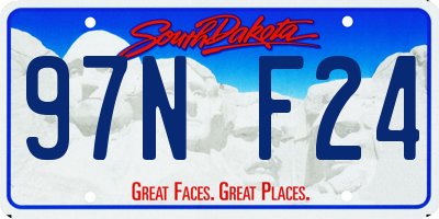 SD license plate 97NF24