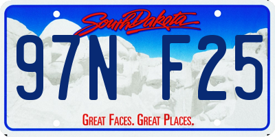SD license plate 97NF25