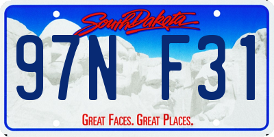 SD license plate 97NF31