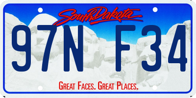 SD license plate 97NF34