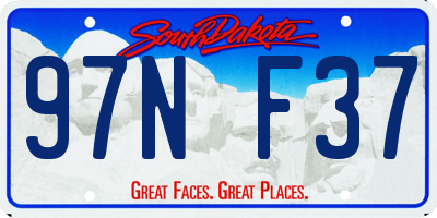 SD license plate 97NF37