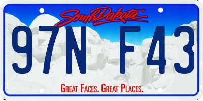 SD license plate 97NF43