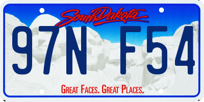 SD license plate 97NF54