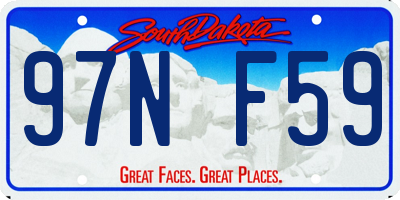SD license plate 97NF59