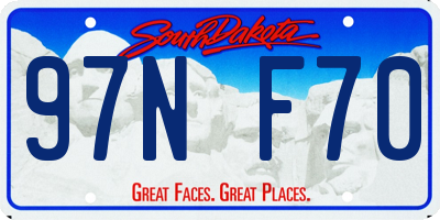 SD license plate 97NF70