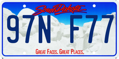 SD license plate 97NF77