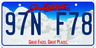 SD license plate 97NF78