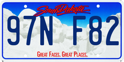 SD license plate 97NF82