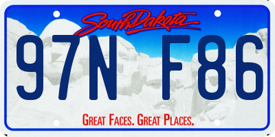 SD license plate 97NF86