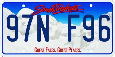 SD license plate 97NF96