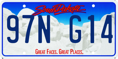 SD license plate 97NG14