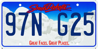 SD license plate 97NG25
