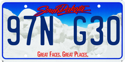 SD license plate 97NG30