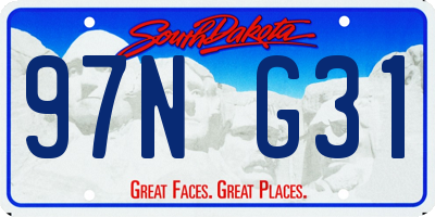 SD license plate 97NG31