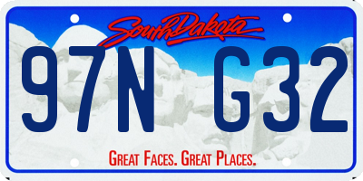 SD license plate 97NG32