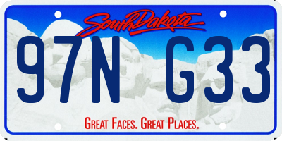 SD license plate 97NG33