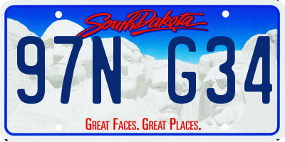 SD license plate 97NG34