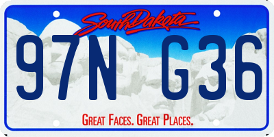 SD license plate 97NG36