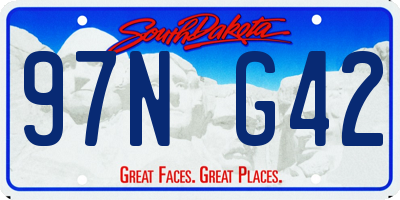 SD license plate 97NG42