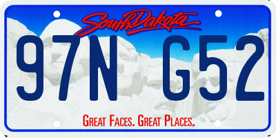 SD license plate 97NG52