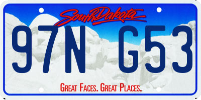 SD license plate 97NG53