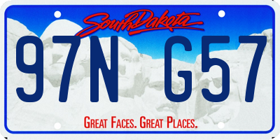 SD license plate 97NG57
