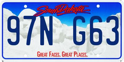 SD license plate 97NG63