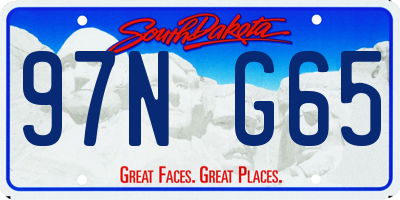 SD license plate 97NG65