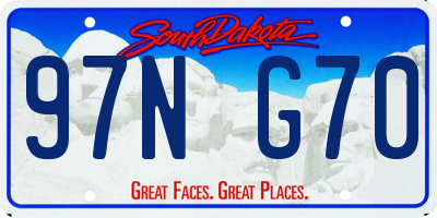 SD license plate 97NG70