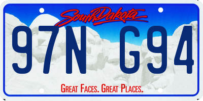 SD license plate 97NG94
