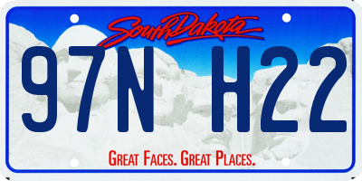 SD license plate 97NH22