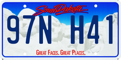 SD license plate 97NH41