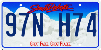 SD license plate 97NH74