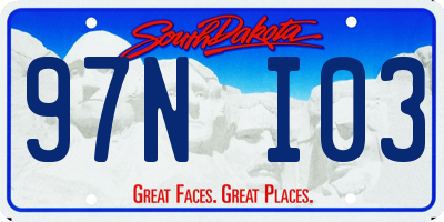 SD license plate 97NI03