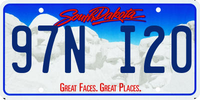 SD license plate 97NI20