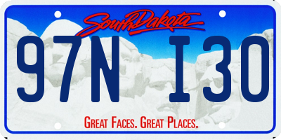 SD license plate 97NI30