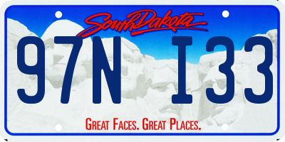 SD license plate 97NI33