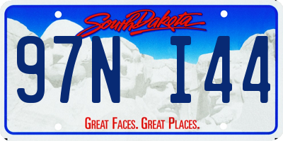 SD license plate 97NI44