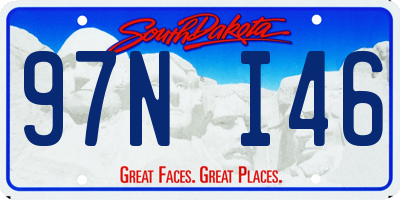 SD license plate 97NI46