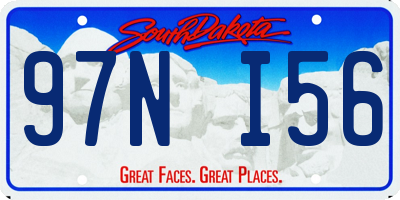 SD license plate 97NI56