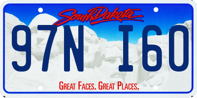 SD license plate 97NI60