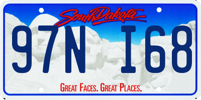 SD license plate 97NI68