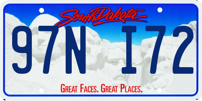 SD license plate 97NI72