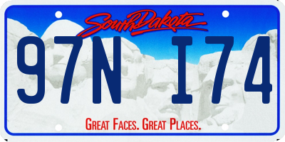 SD license plate 97NI74