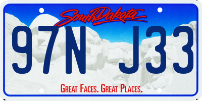 SD license plate 97NJ33