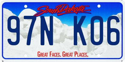 SD license plate 97NK06
