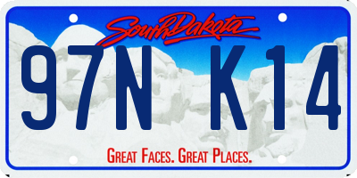 SD license plate 97NK14