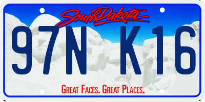 SD license plate 97NK16