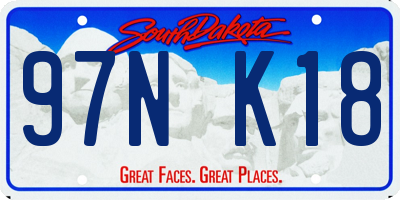 SD license plate 97NK18