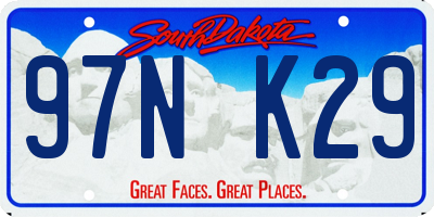 SD license plate 97NK29